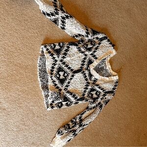 Rue21 Black and White V-Neck Sweater